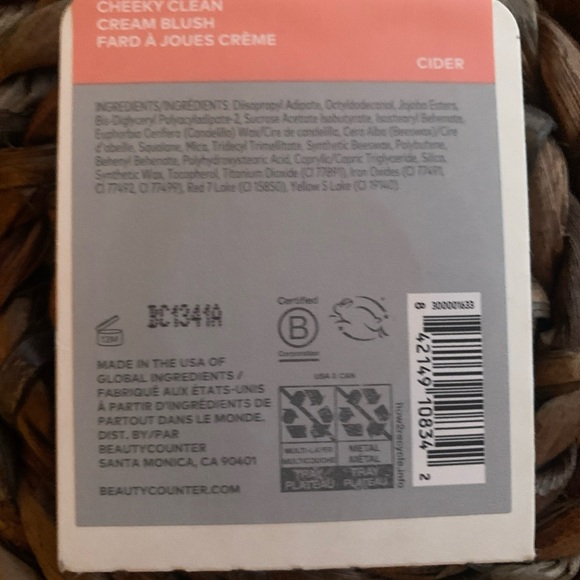 Beautycounter Cheeky Clean Cream Blush Refill - Cider - New (Sealed) - Picture 4 of 4